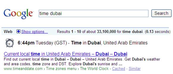 Search Local Time on Google 